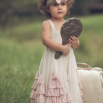 Pink Flower Girl Dress With Ruffles