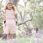 Tulle Flower Girl Dress With Bow Tie