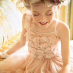 Soft Pink Flower Girl Dress With Florals