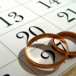 two rings sitting on a calendar