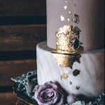 Wedding Cake Trends - Gold Foil