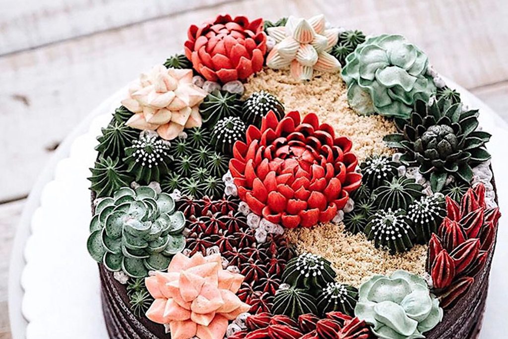 Wedding Cakes - Succulents