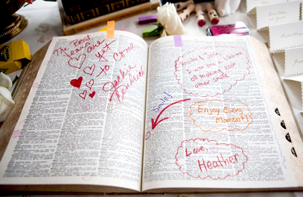 Wedding Guest Book Ideas - Dictionary Wedding Guest Book