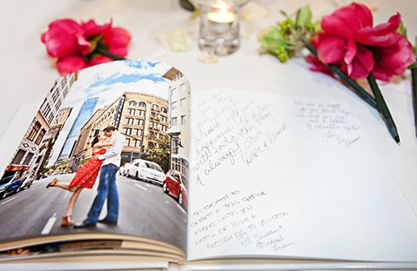 Wedding Guest Book Ideas - Engagement Shoot Wedding Guest Book