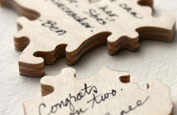 Wedding Guest Book Ideas - Puzzle Piece Wedding Guest Book