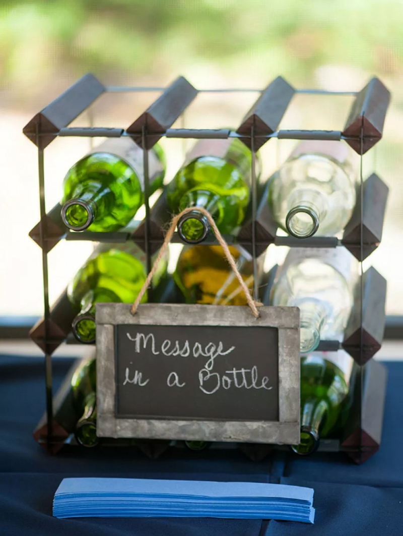 Wedding Signs - Message In A Bottle Chalkboard Wedding Sign