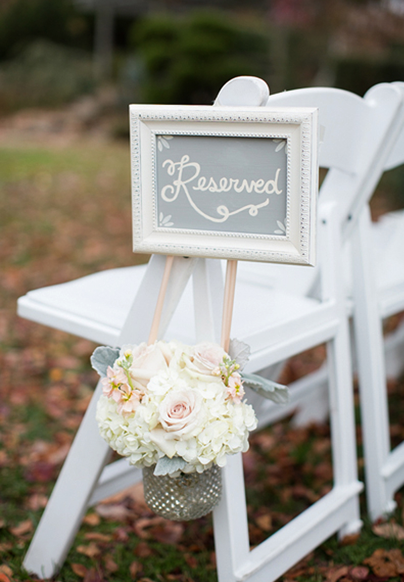 Wedding Signs - Reserved Seating Chalkboard Sign On Chair