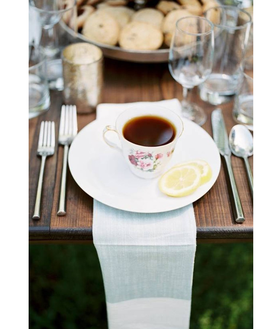 Granny Chic Wedding - Antique Teacup With Runner