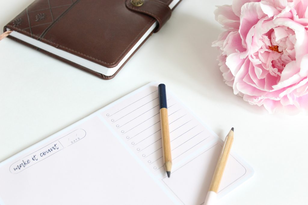 Planner with pencils